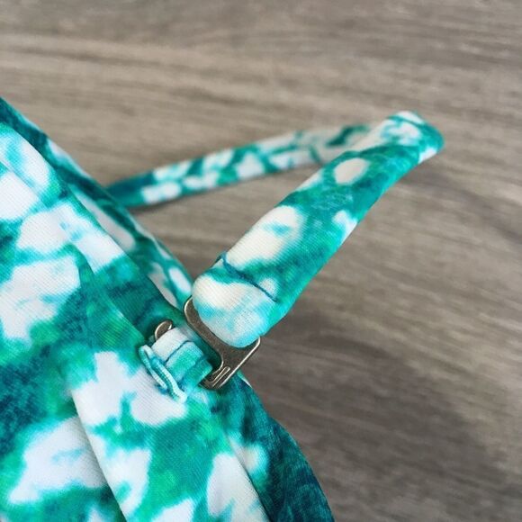 CONVERSE GREEN TIE DYE HALTER BIKINI TOP LARGE‎ - Picture 5 of 9